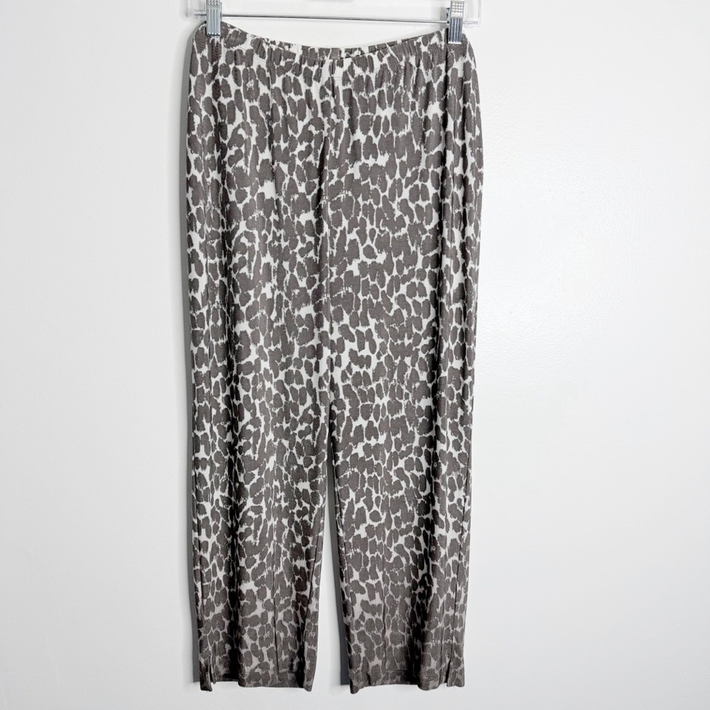 Chico’s Travelers Pull On Pant XL Chico 3 Cropped Print Resortwear Casual‎ Work